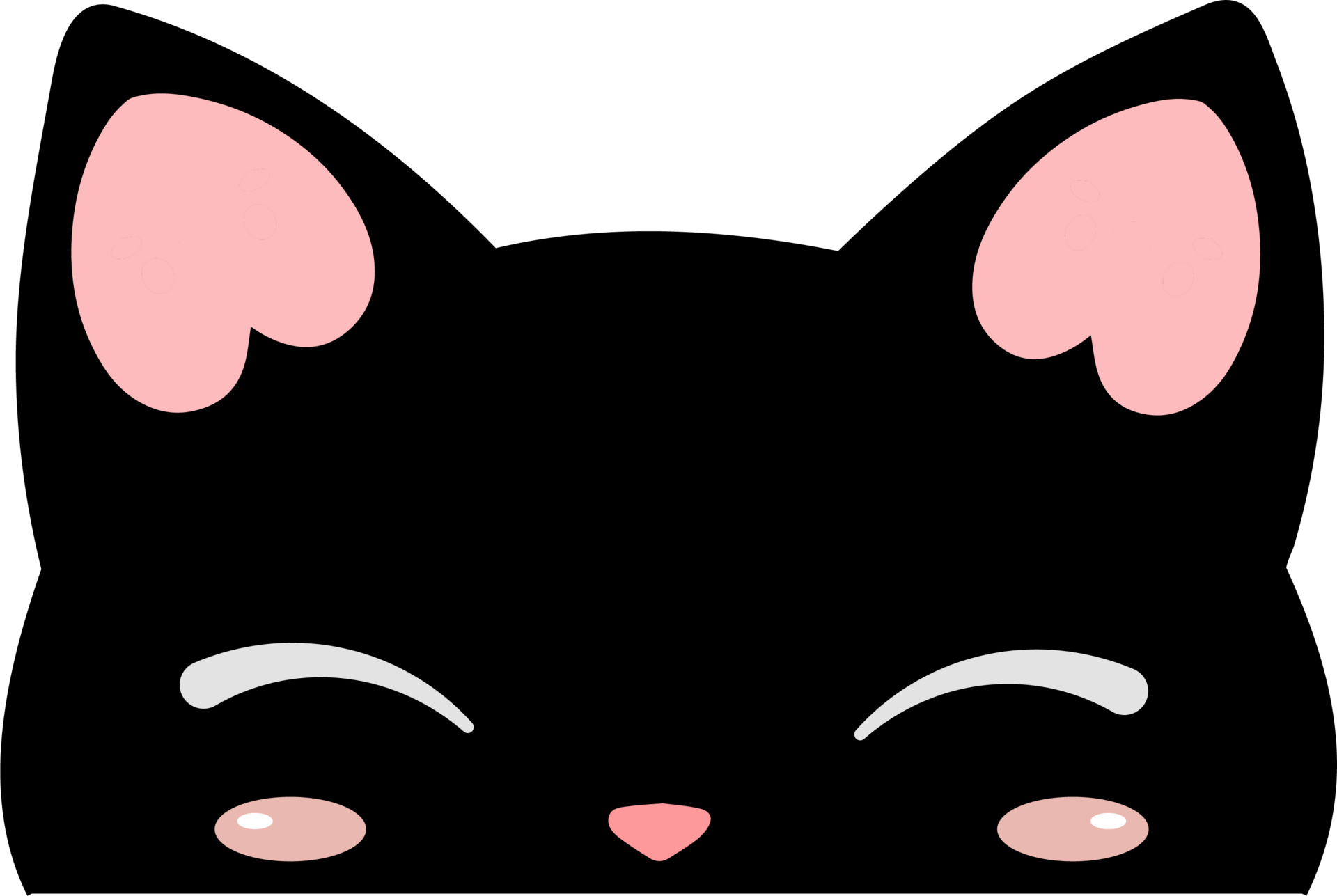 Colorful Cute Heart Cat Peeking Png Cat Kitten Cute P - vrogue.co