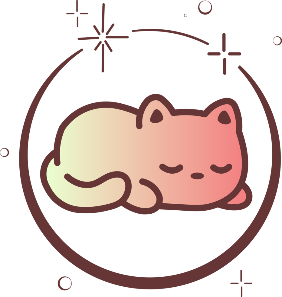 Cute Cat Kitten Kitty in Space Galaxy png