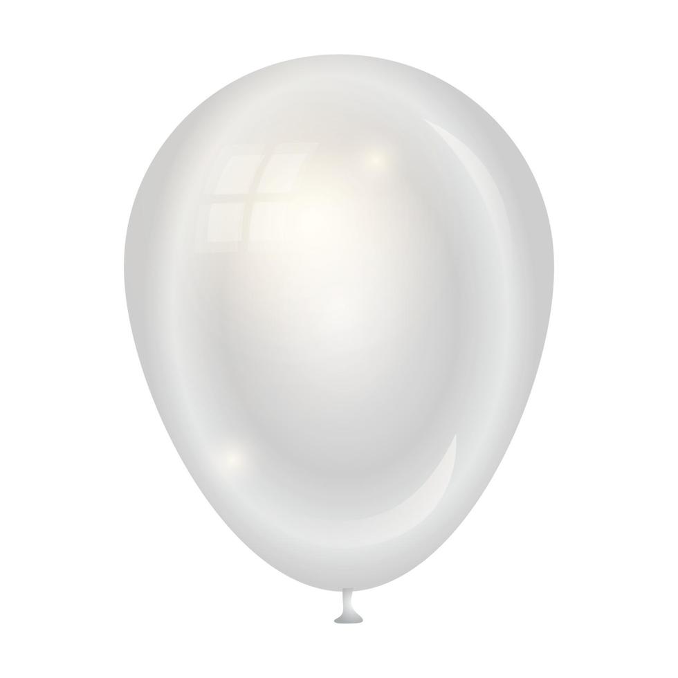 ilustración de globo blanco sobre fondo aislado vector