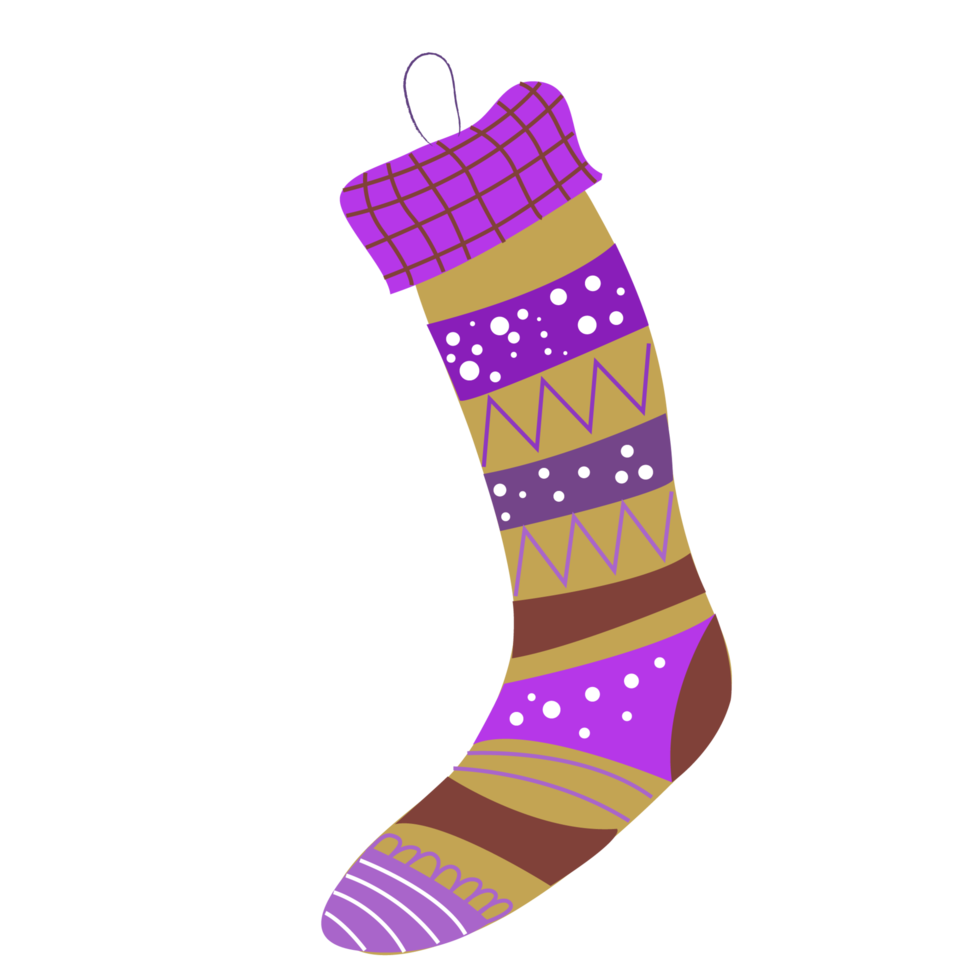 Christmas sock for presents png