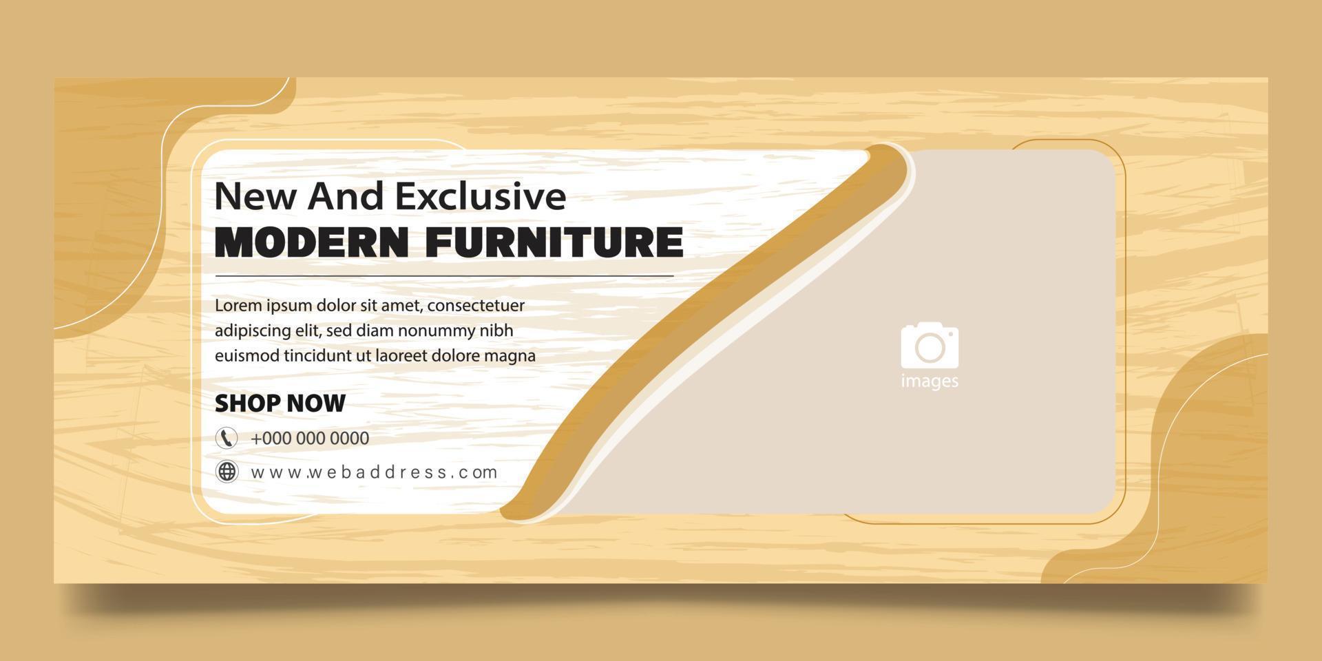 Furniture web banner vector