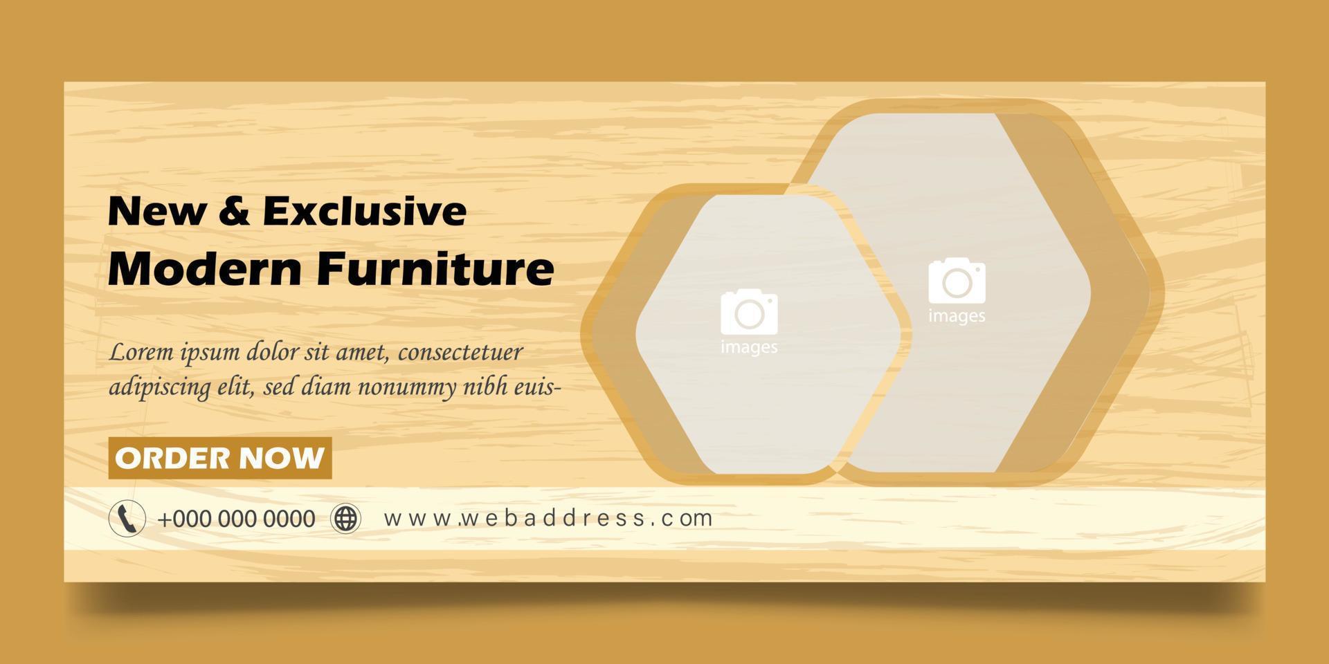 Furniture web banner vector