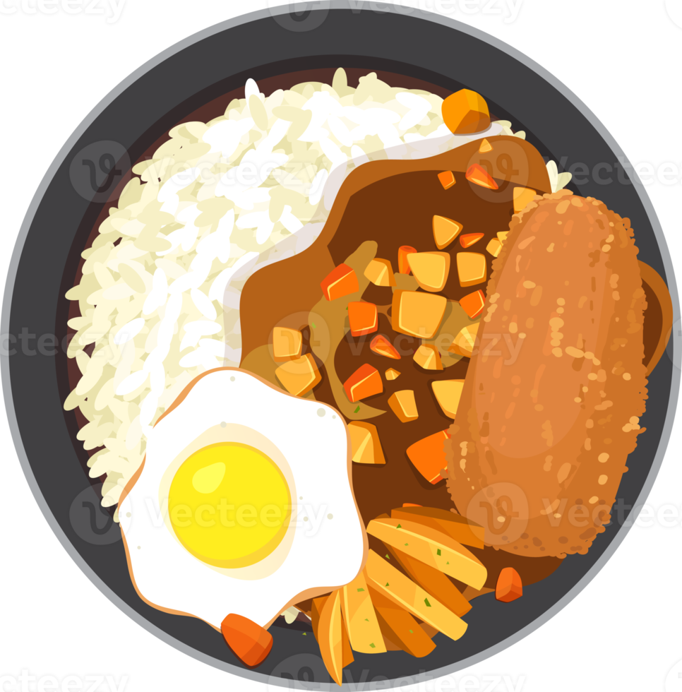 giapponese curry, giapponese cibo curry con riso png