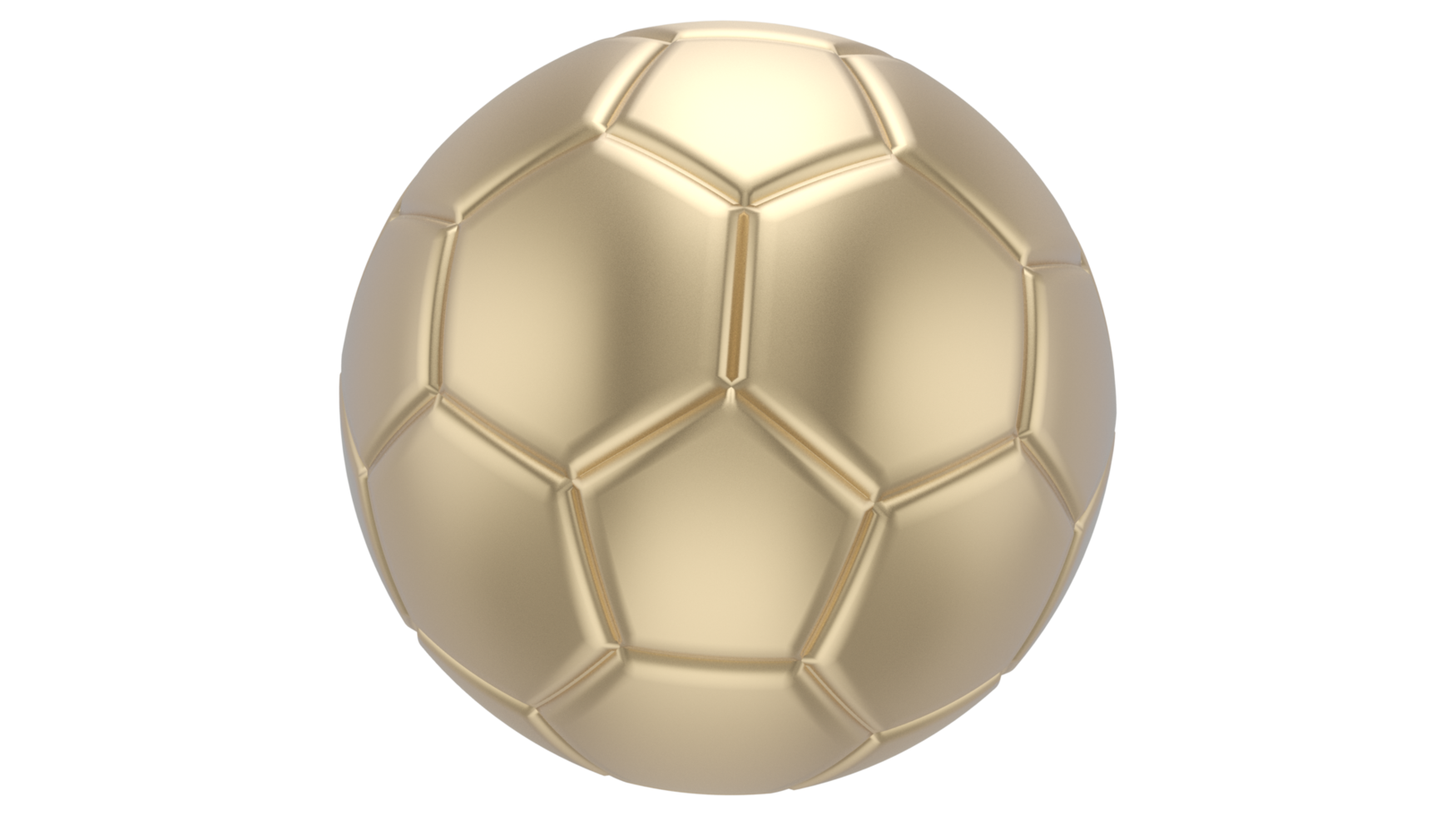 3d realistisk gyllene fotboll boll på den isolerat på transparent png