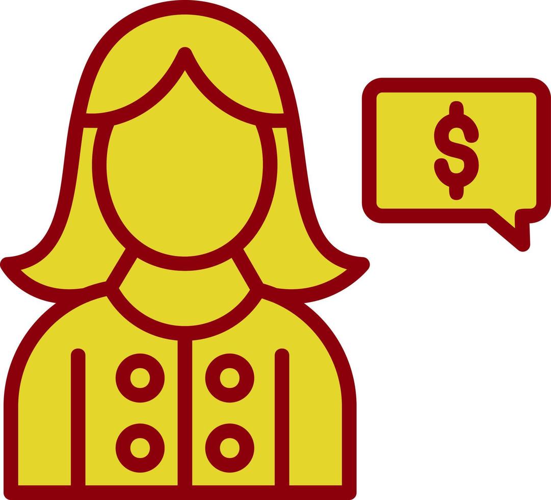 Female Financial Advisor Vector Icon Design