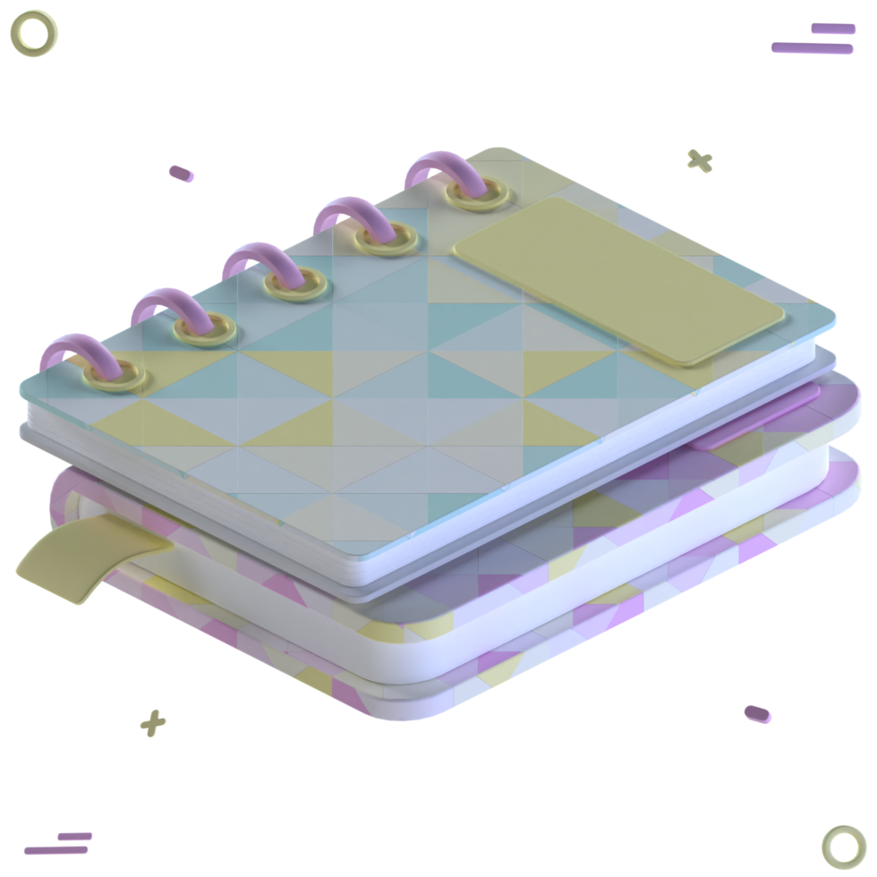 libros de iconos 3d png