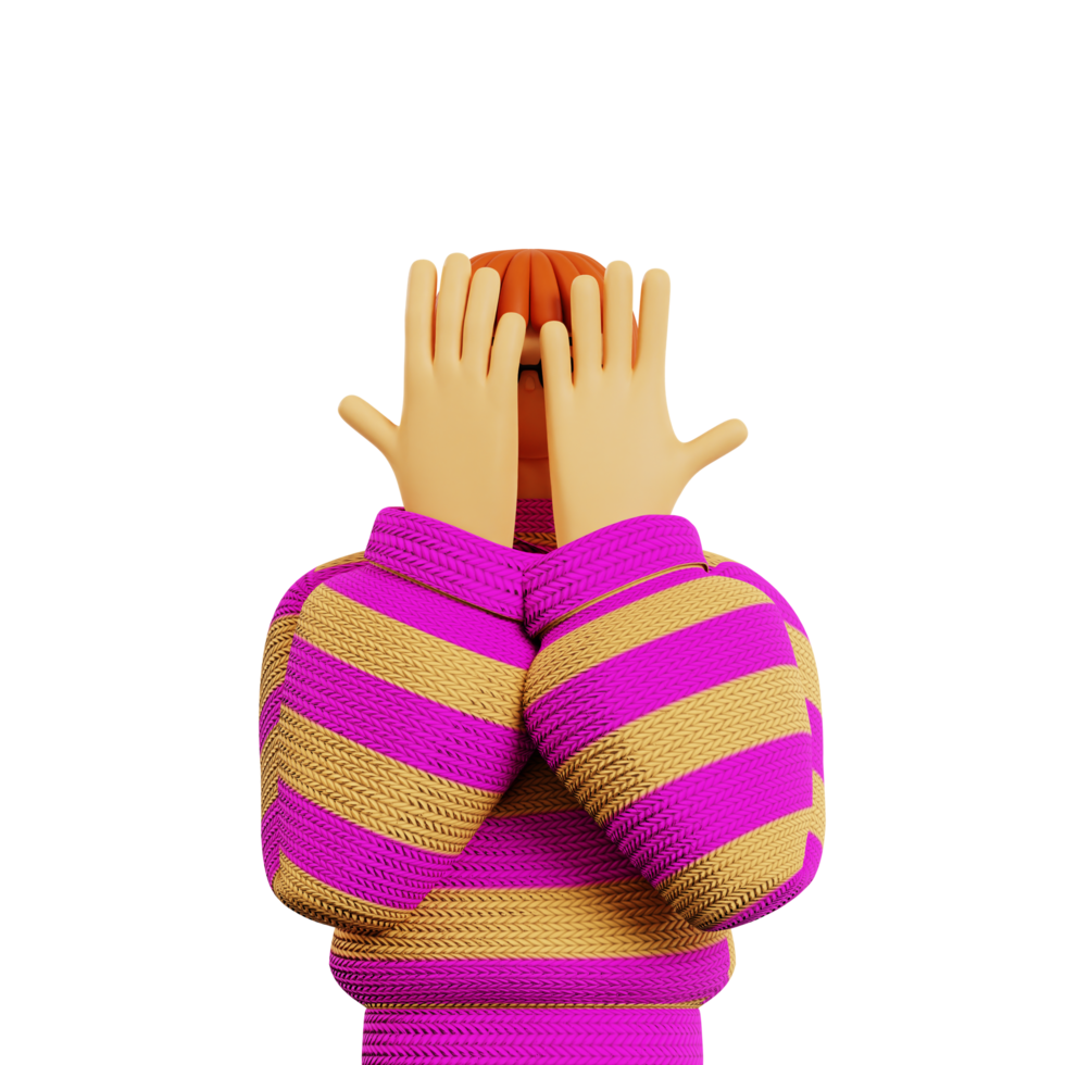 Face covering pose png