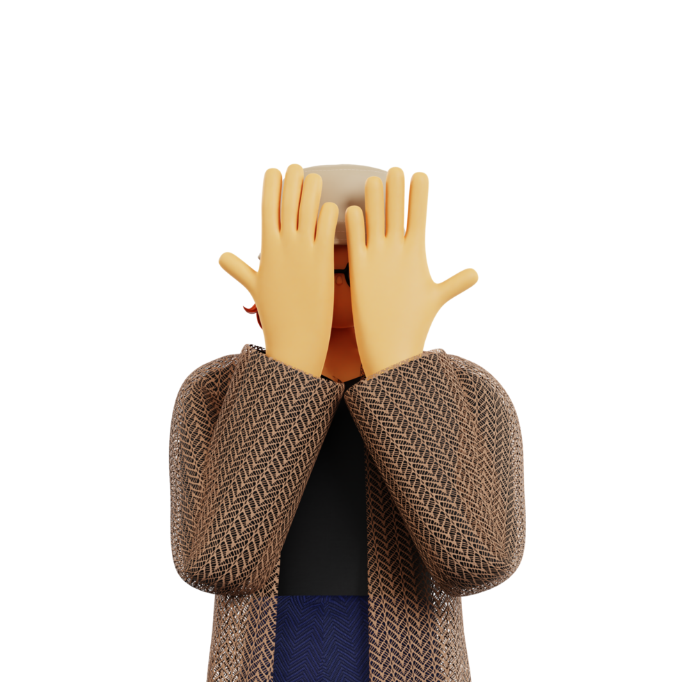 Face covering pose png