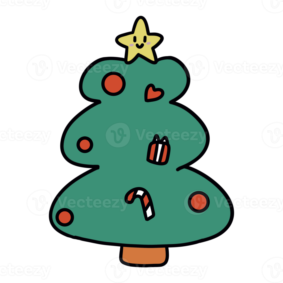Natale albero carino grafico png