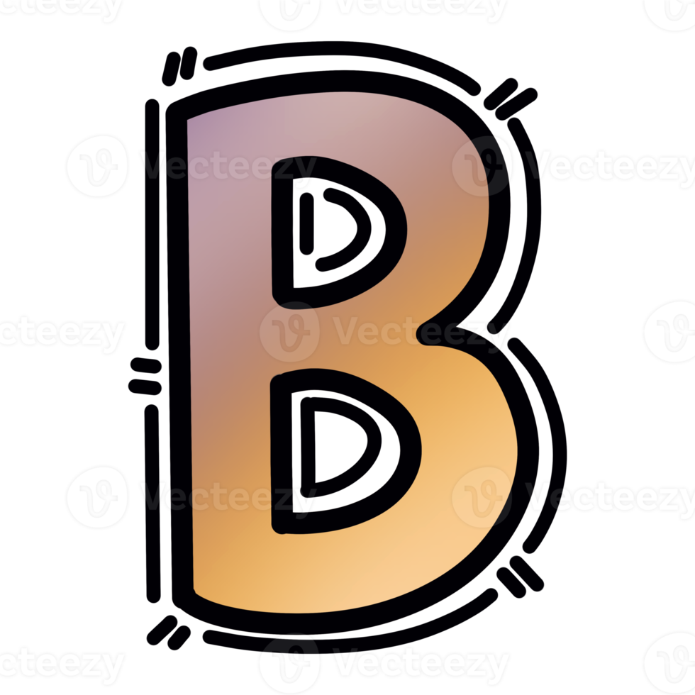 b lettre de l'alphabet png