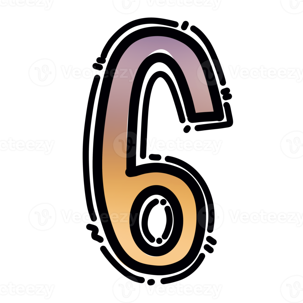 6 number, Alphabet letter png