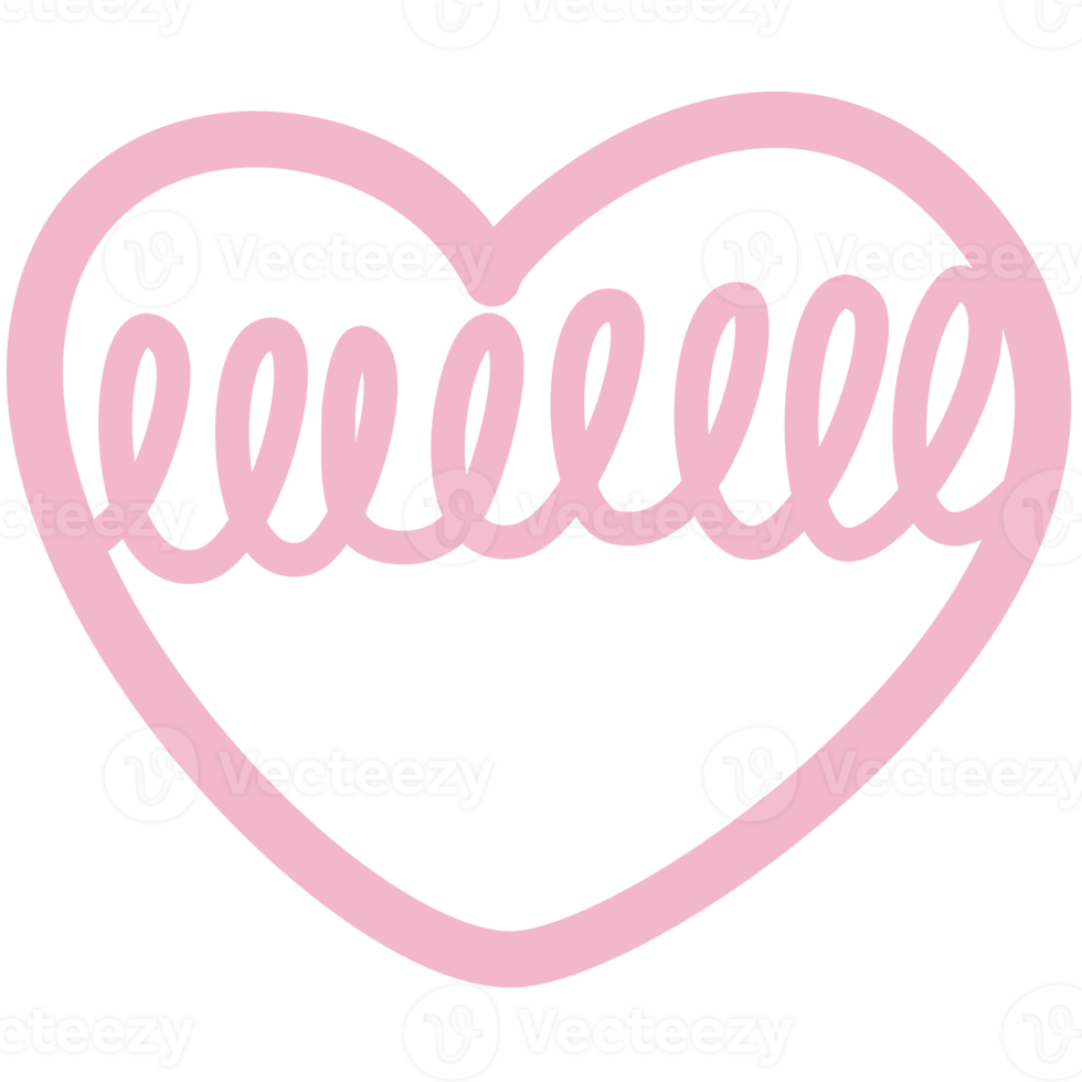 Cute Heart Doodle Decorations Collection png