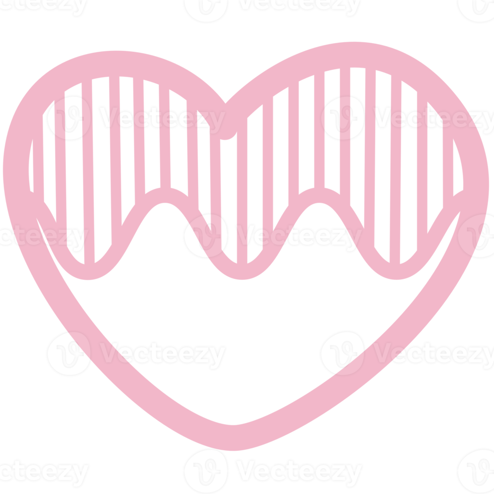 Cute Heart Doodle Decorations Collection png