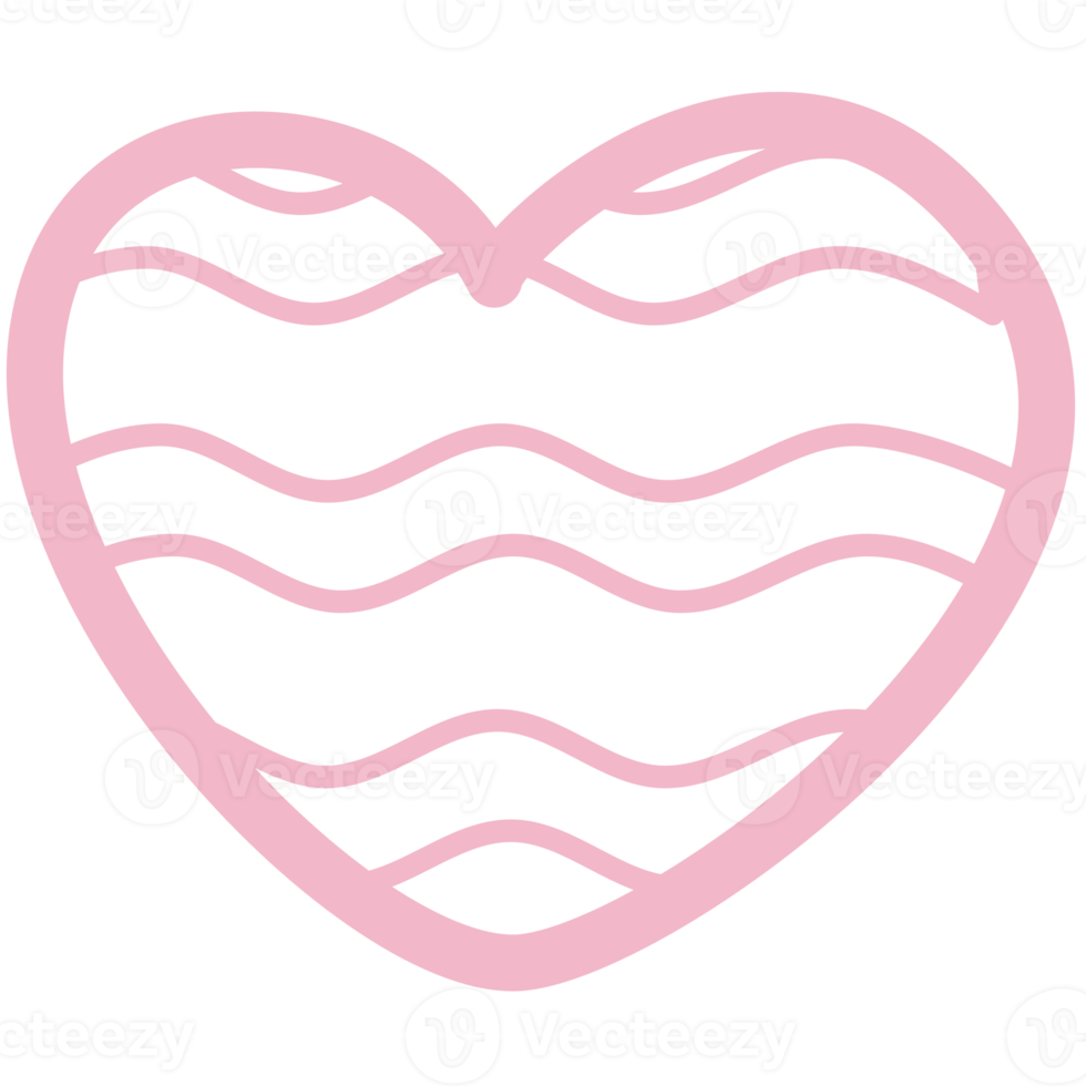 Cute Heart Doodle Decorations Collection png