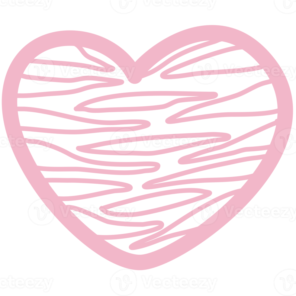 Cute Heart Doodle Decorations Collection png