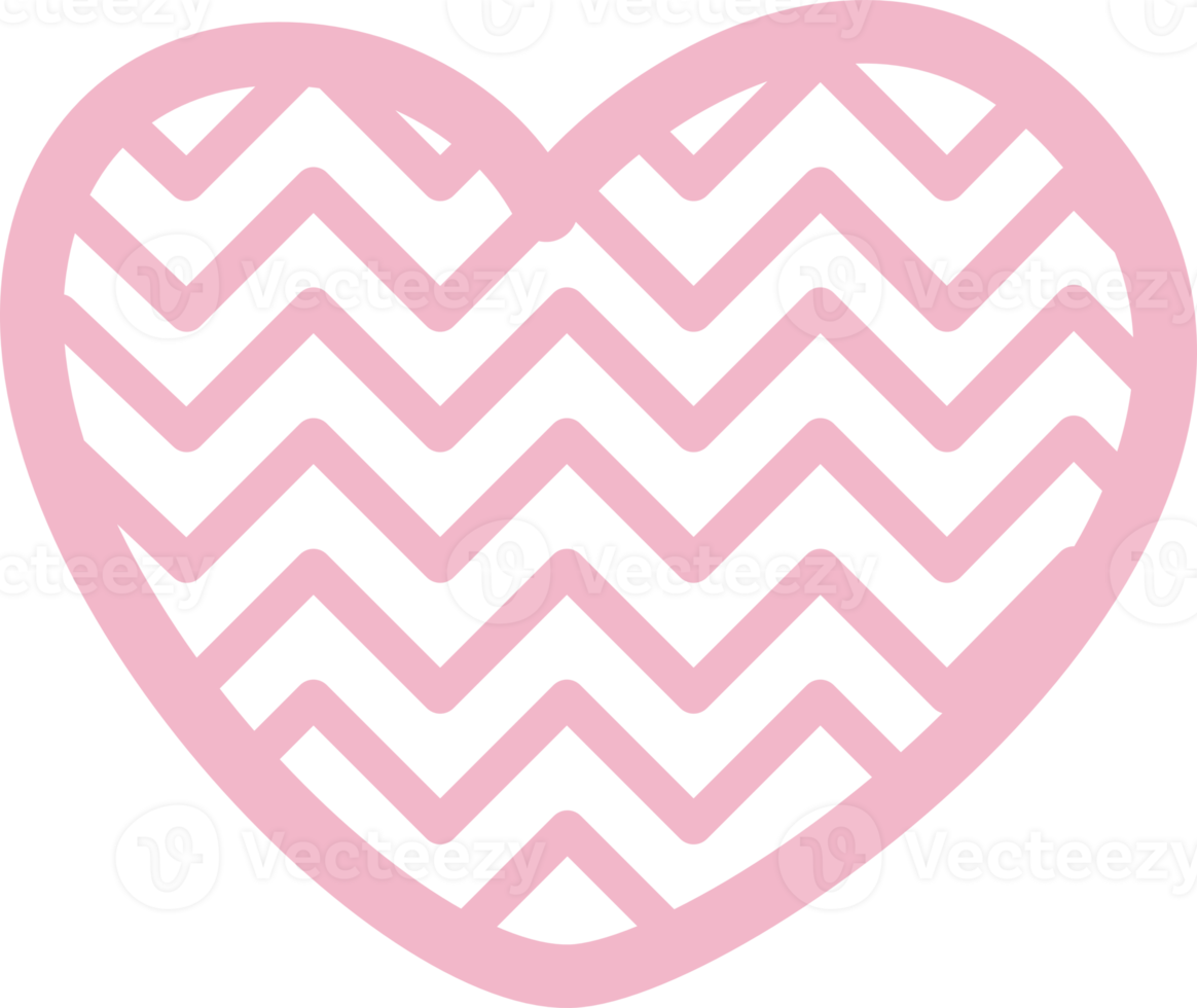 Cute Heart Doodle Decorations Collection png