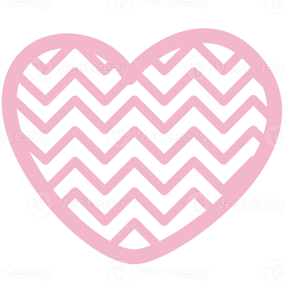 Cute Heart Doodle Decorations Collection png