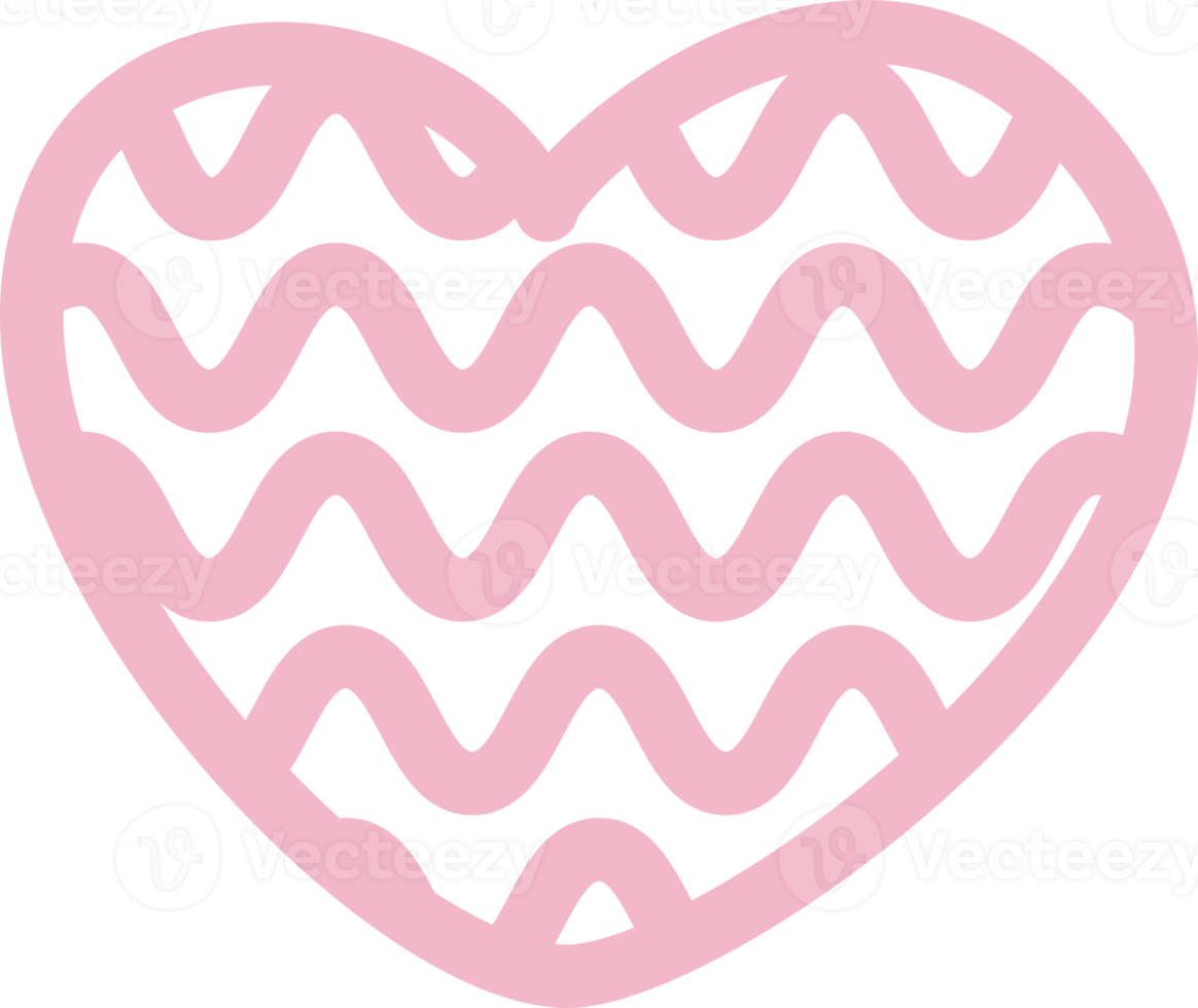 Cute Heart Doodle Decorations Collection png