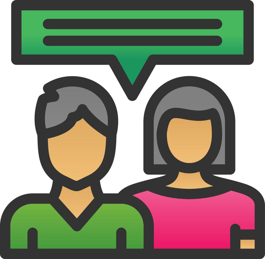Couple Counseling Vector Icon Design