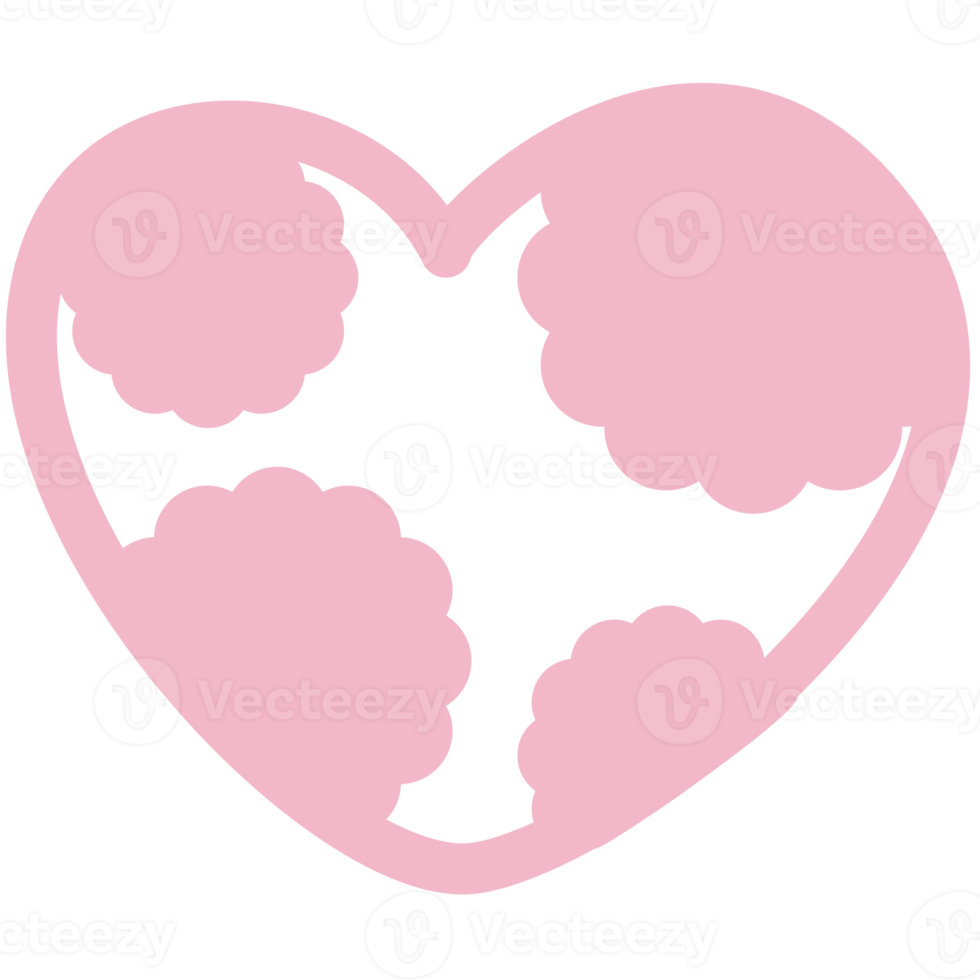 Cute Heart Doodle Decorations Collection png