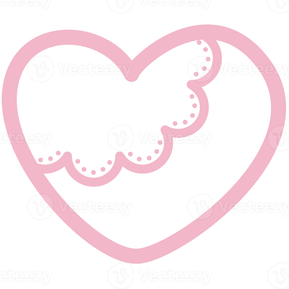 Cute Heart Doodle Decorations Collection png