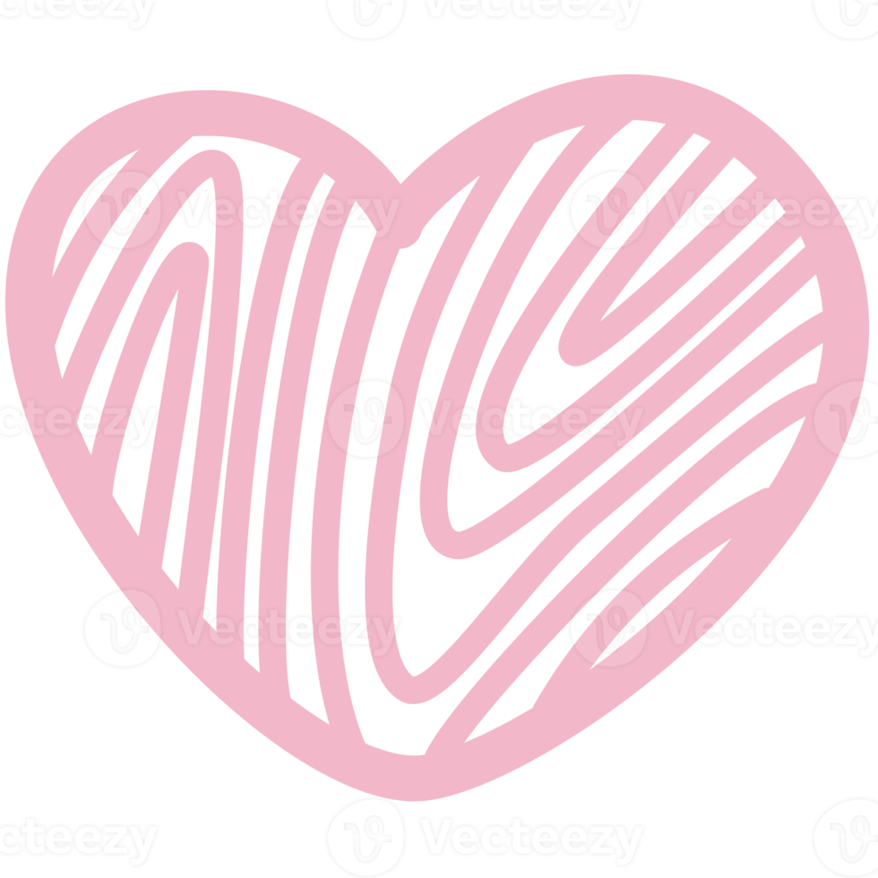 Cute Heart Doodle Decorations Collection png