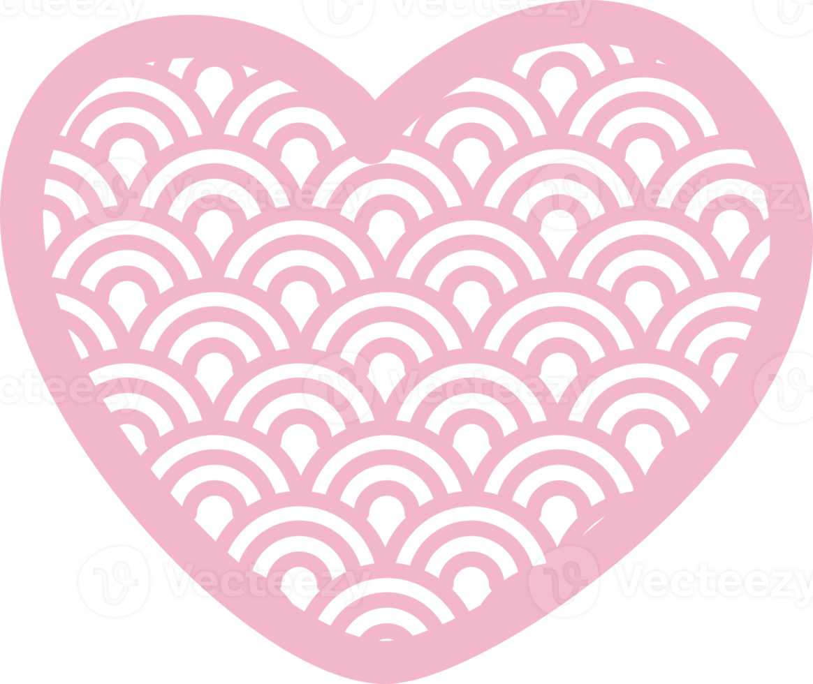 Cute Heart Doodle Decorations Collection png