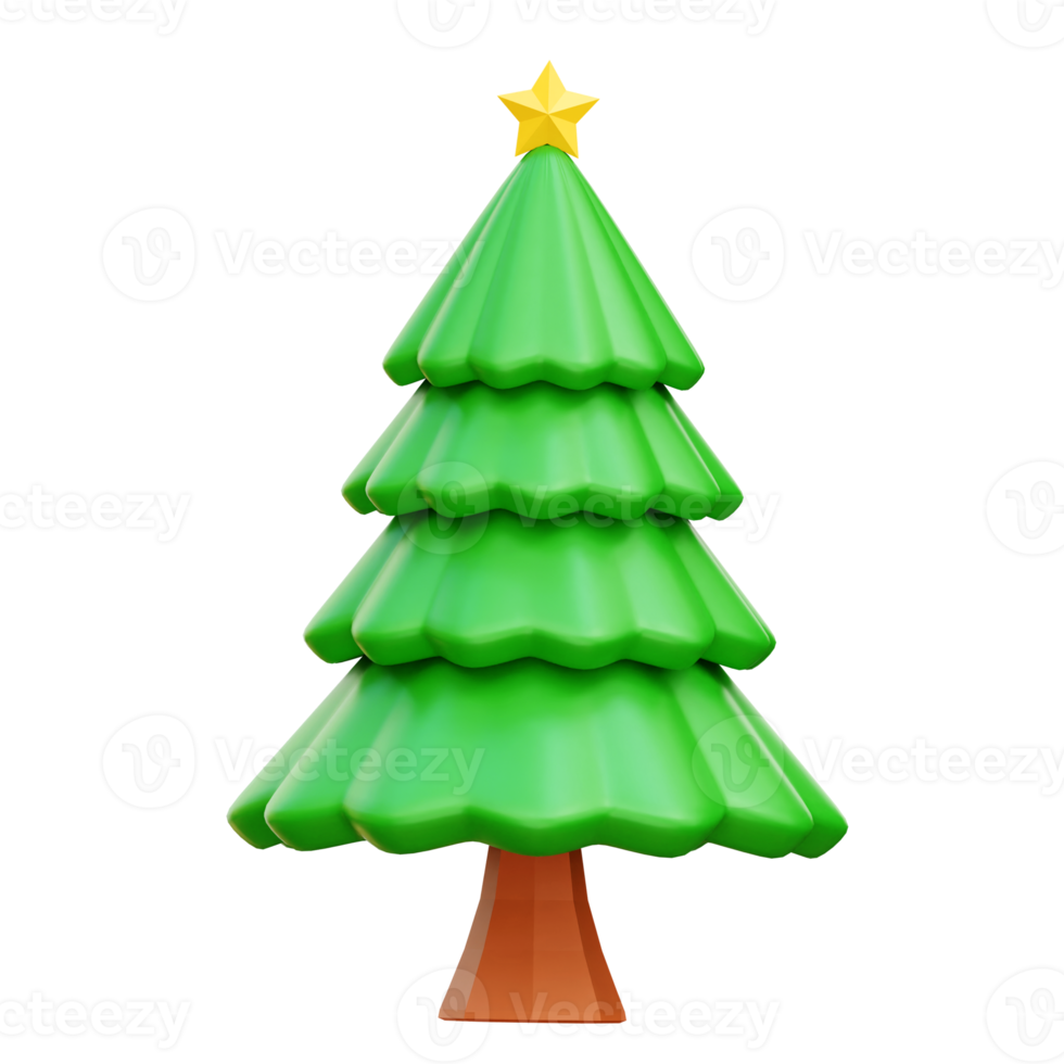 Natale albero 3d icona rendere illustrazione png