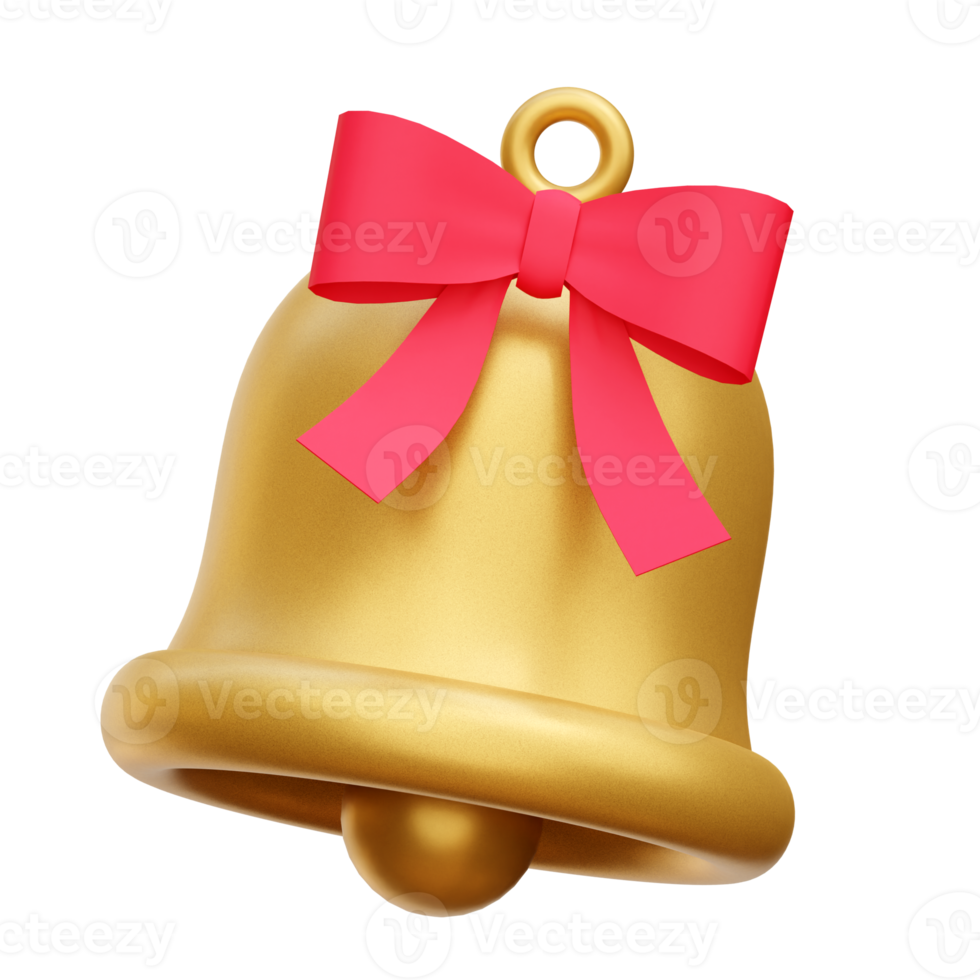 weihnachtsglocke 3d symbol rendern illustration png