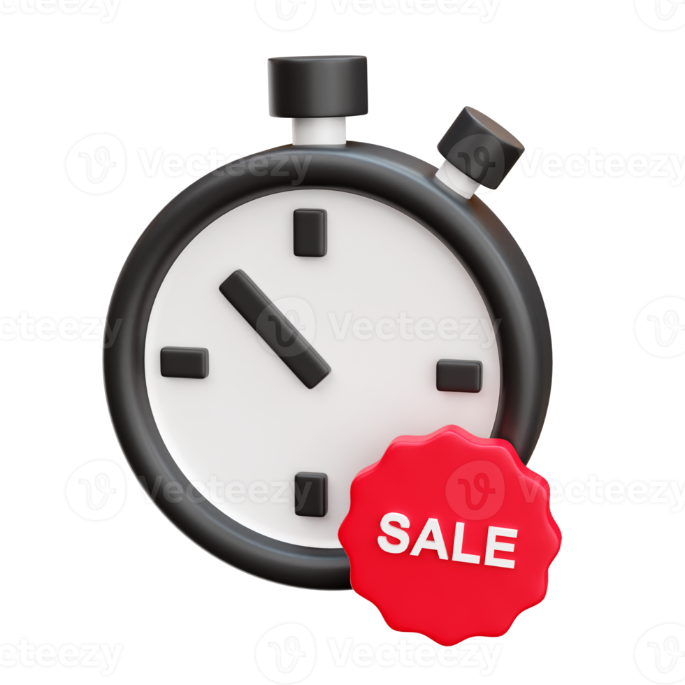 Flash sale black friday 3d icon render illustration png