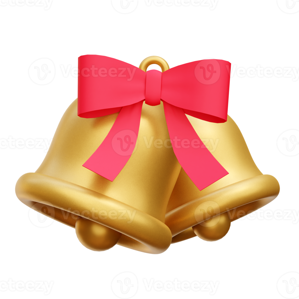 weihnachtsglocken 3d symbol rendern illustration png