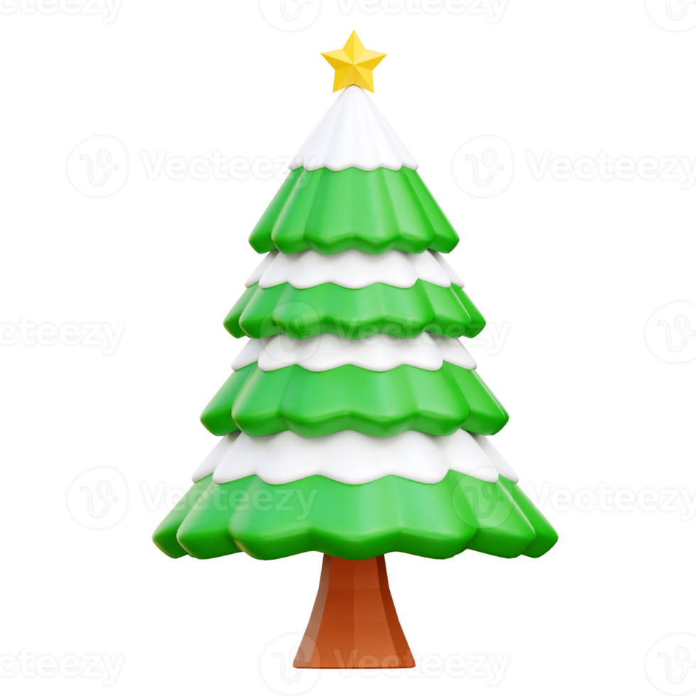 weihnachtsbaum 3d symbol rendern illustration png