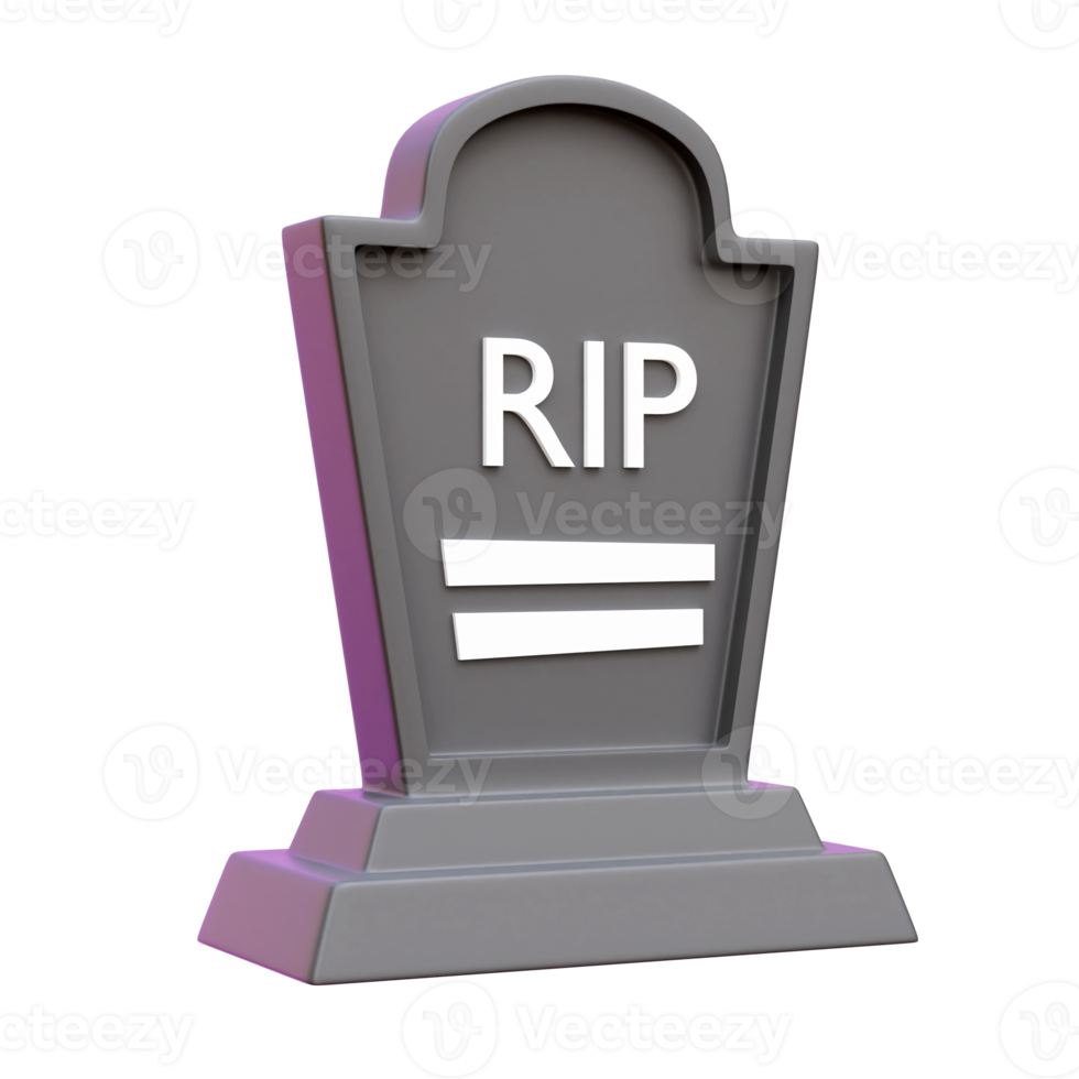 Tombstone rip 3d icon render illustration png