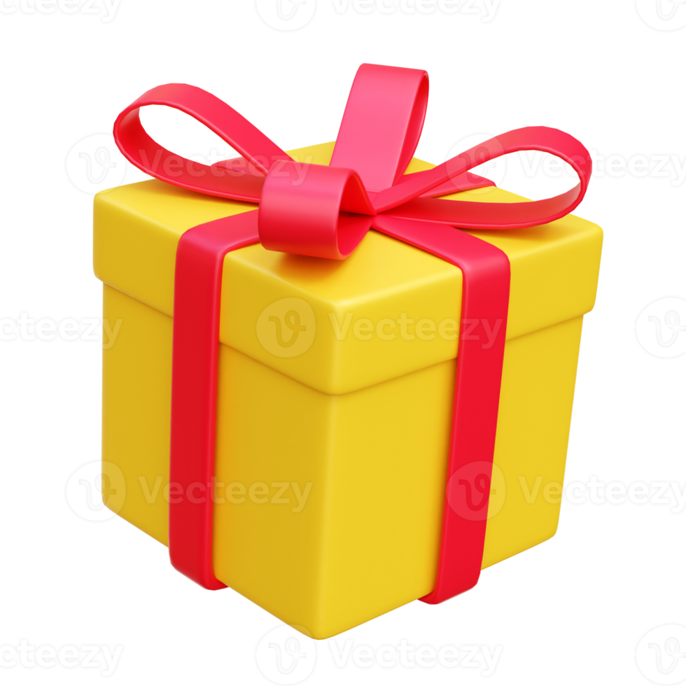 Gift box 3d icon render illustration png