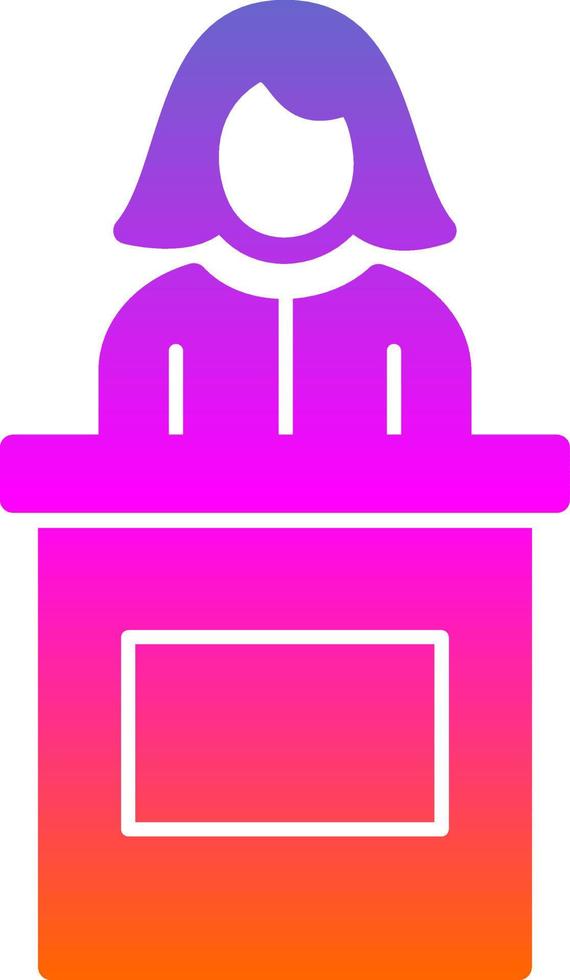 Candidate Female Vector Icon Design