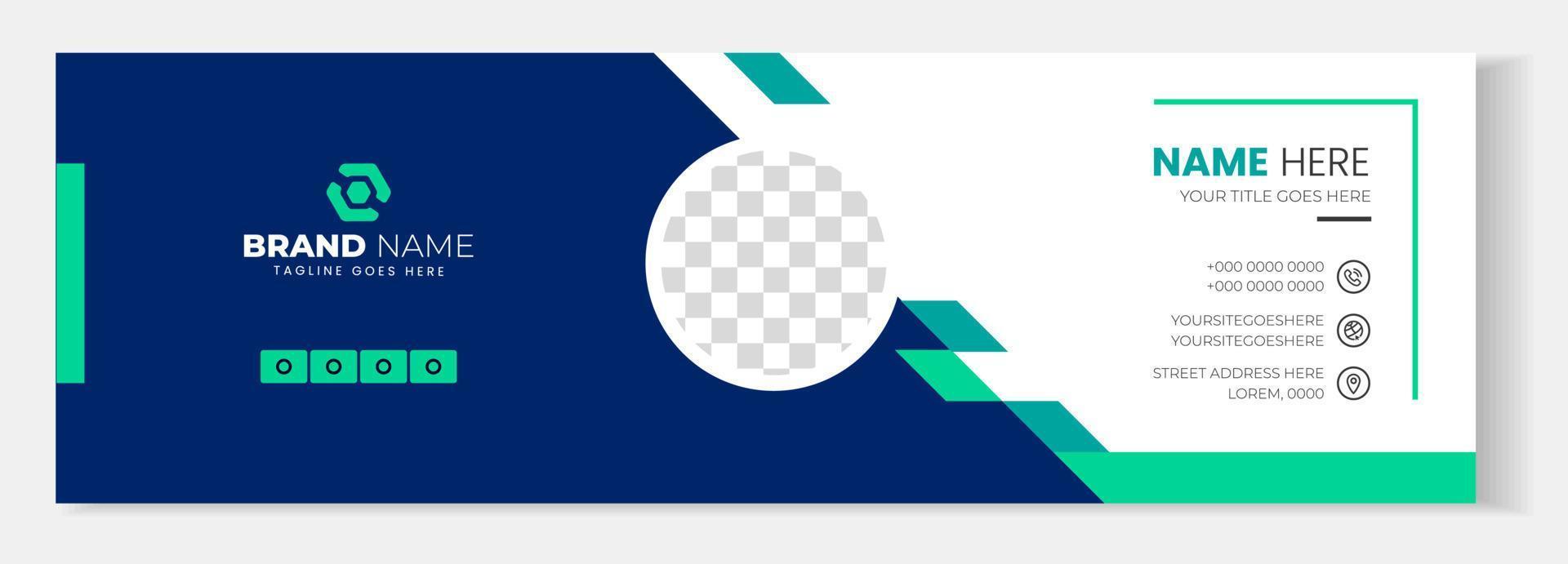 Email signature template. Corporate Modern Email Signature Design