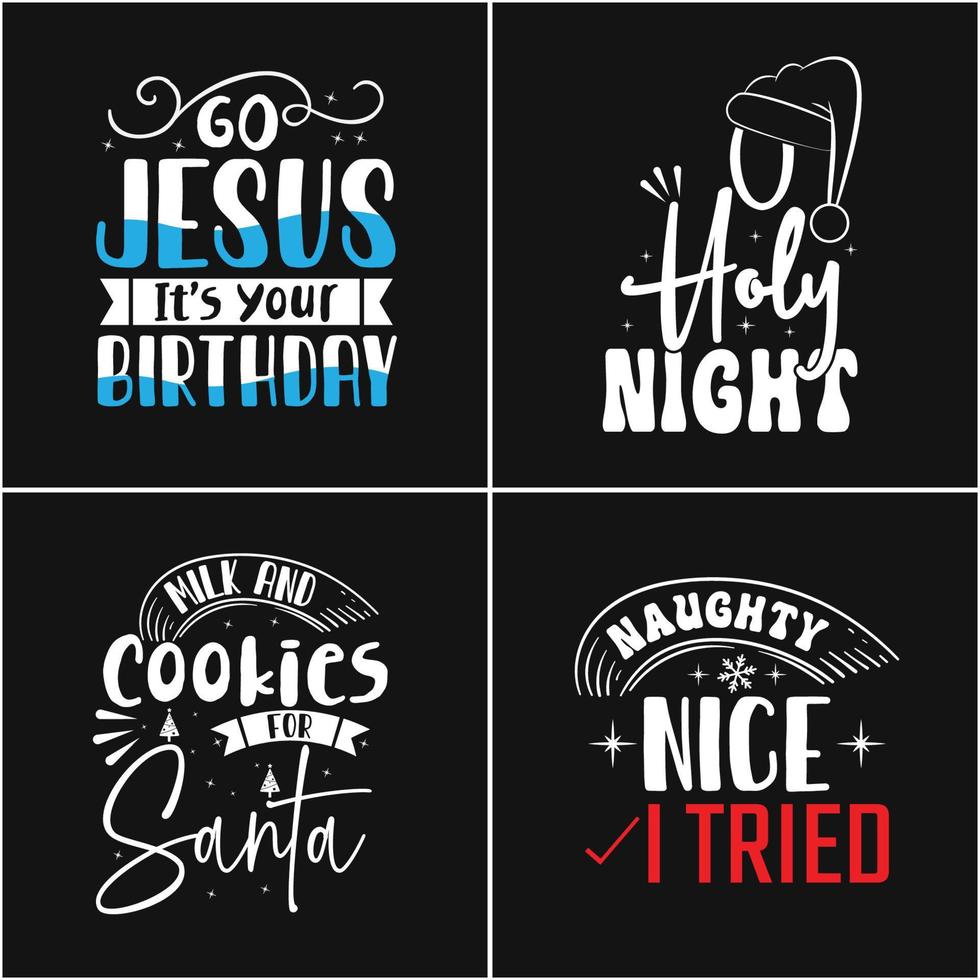 Christmas Bundle Design vector