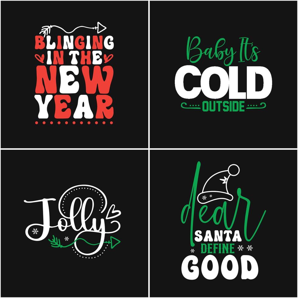 Christmas Bundle Design vector