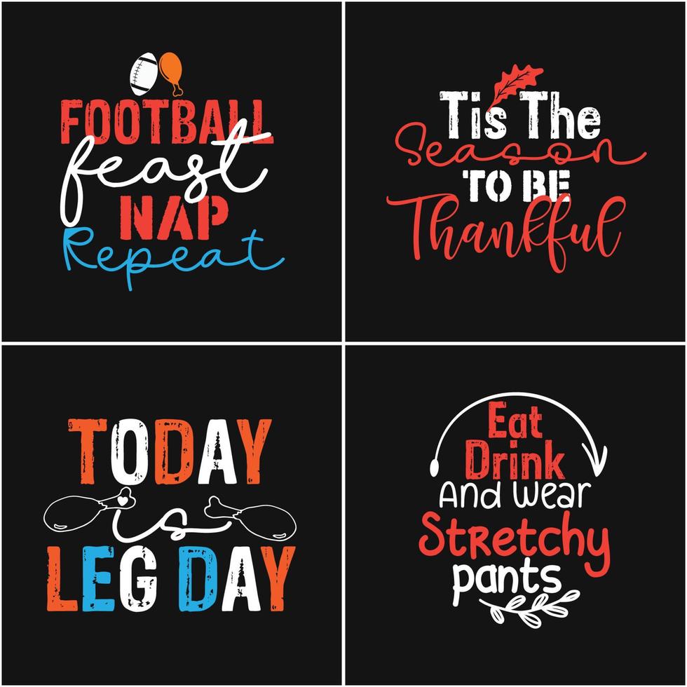 Thanksgiving T shirt Design Bundle vector