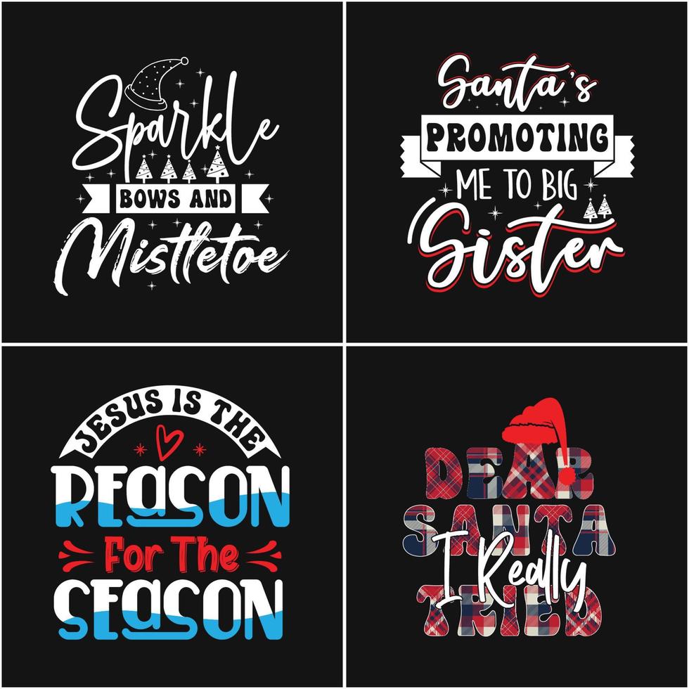Christmas Bundle Design vector