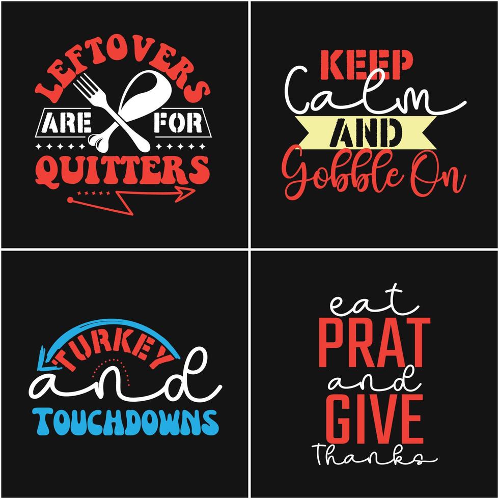 Thanksgiving T shirt Design Bundle vector