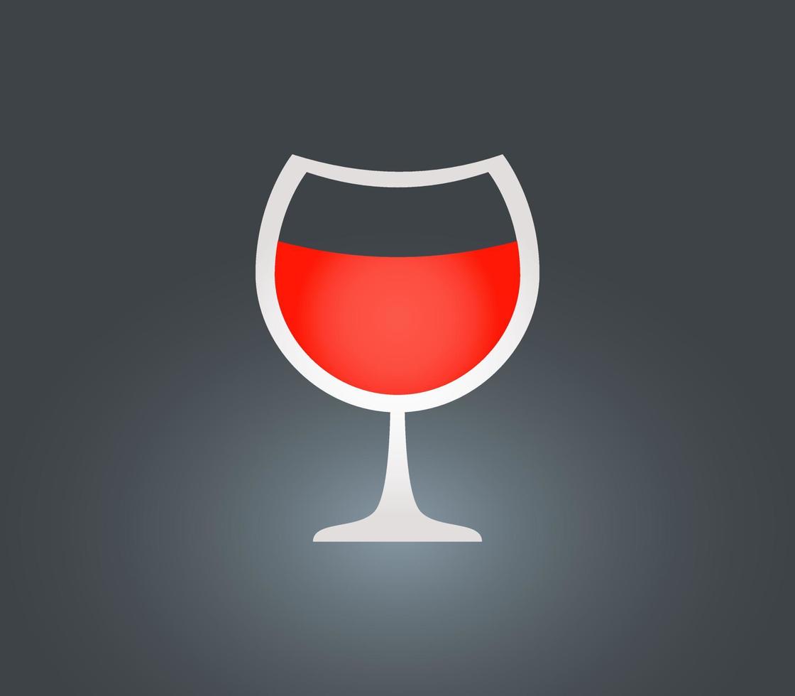 glass of red wine vector