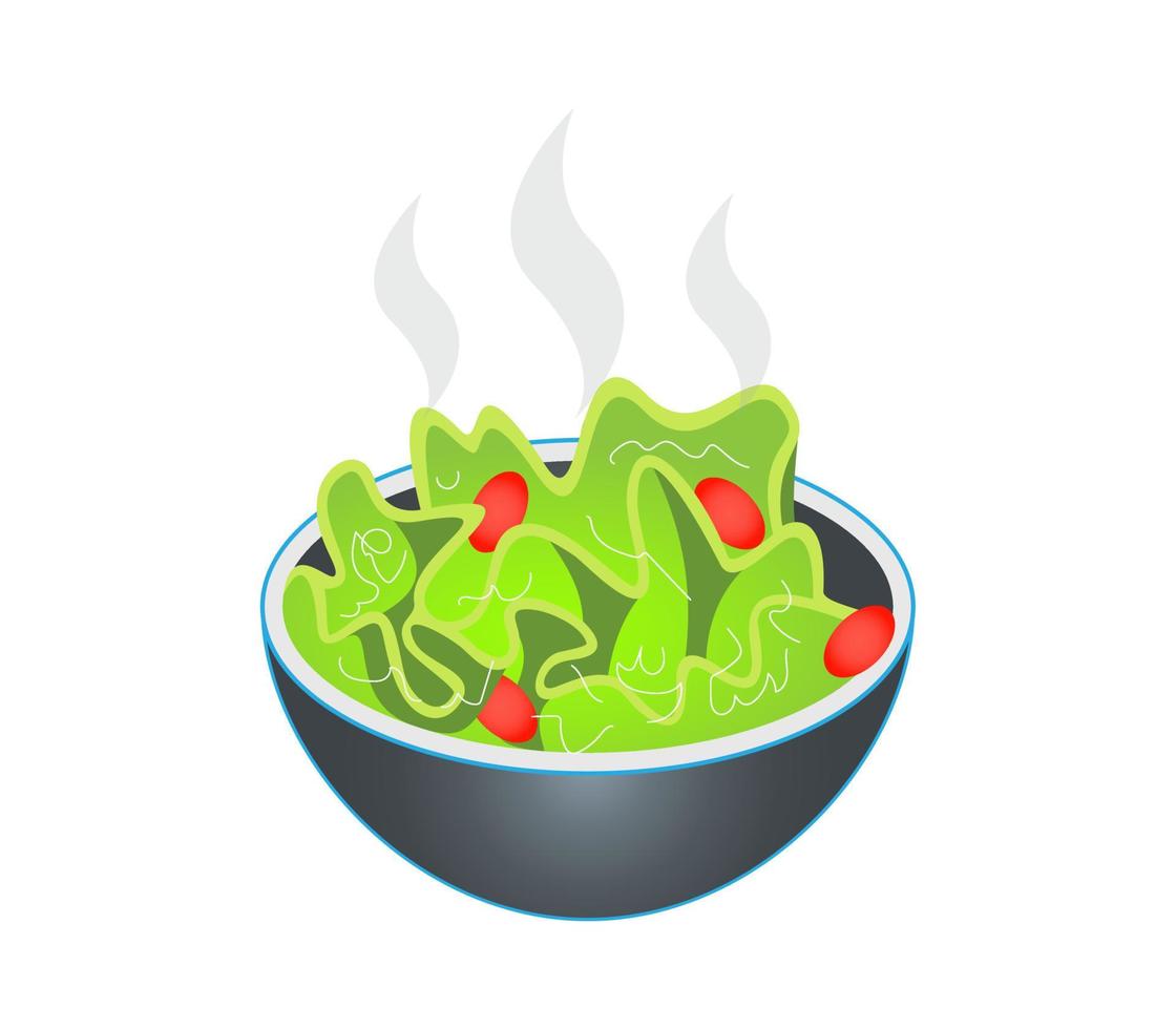 salad with tomato vector