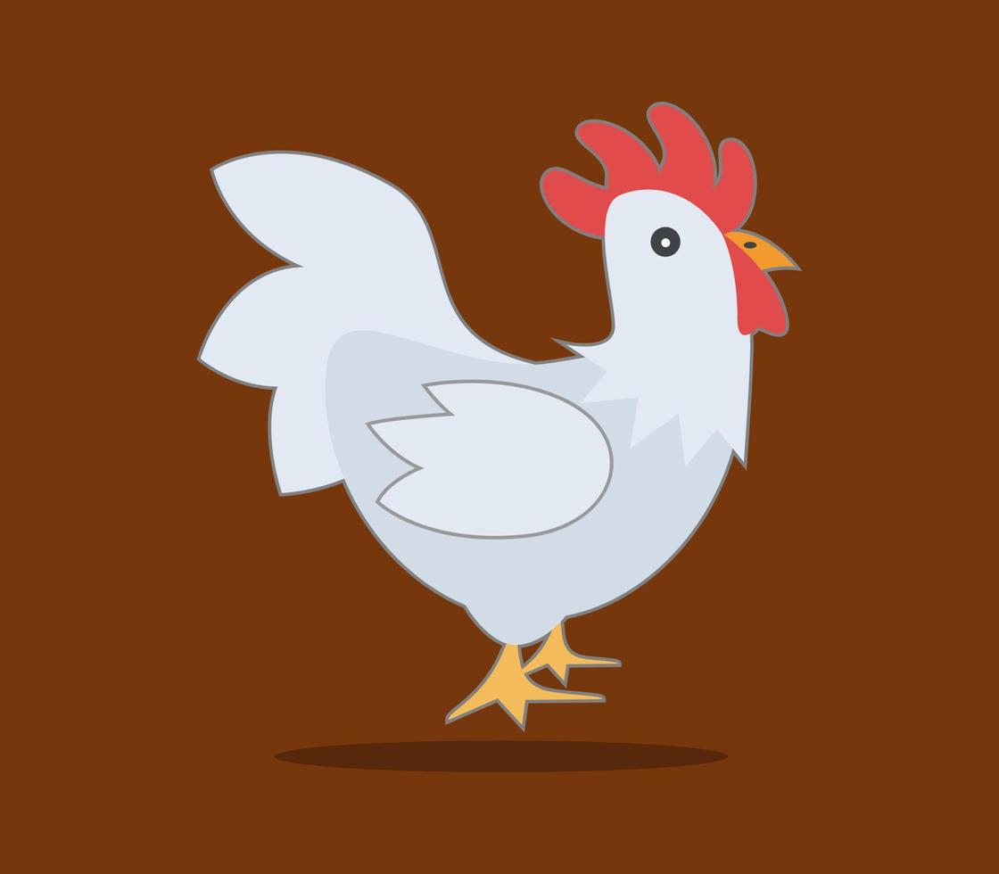 gallina con huevos vector