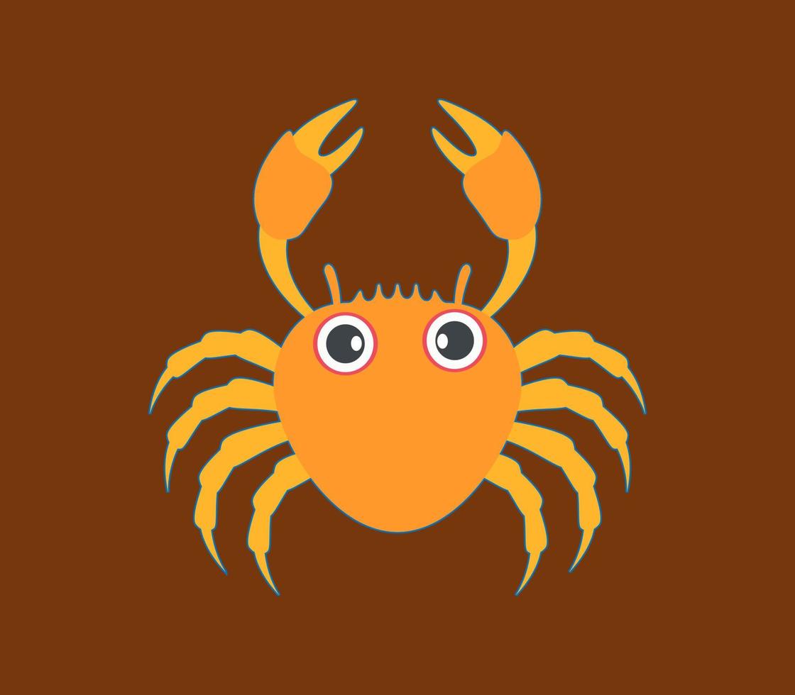 crab cartoon isolated on white background vector