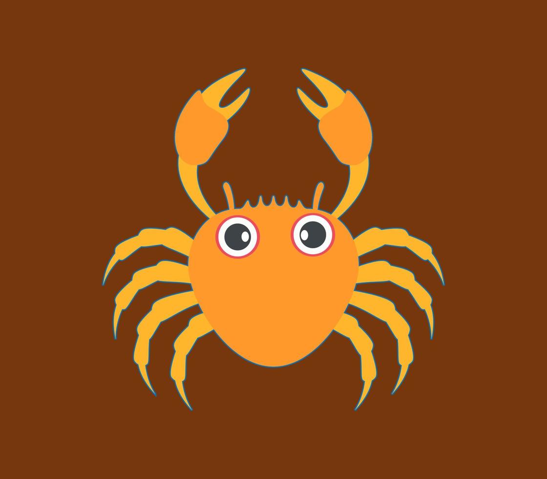 crab cartoon isolated on white background vector