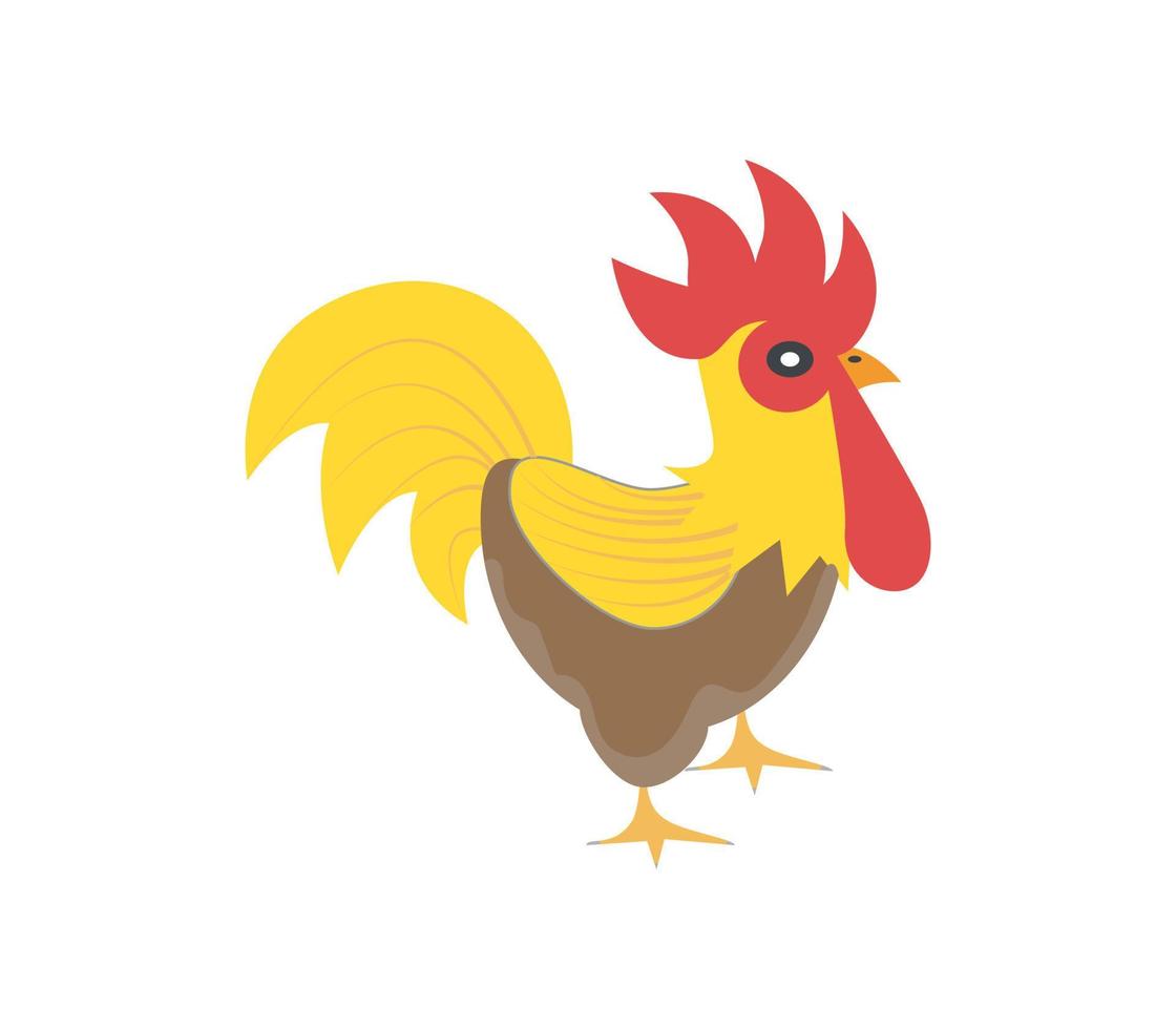 rooster isolated on white background vector