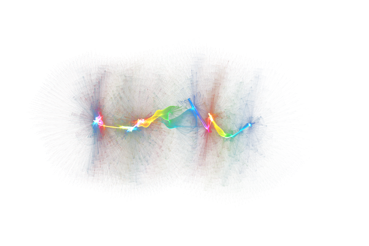 Abstract colorful wave flowing isolated background design png