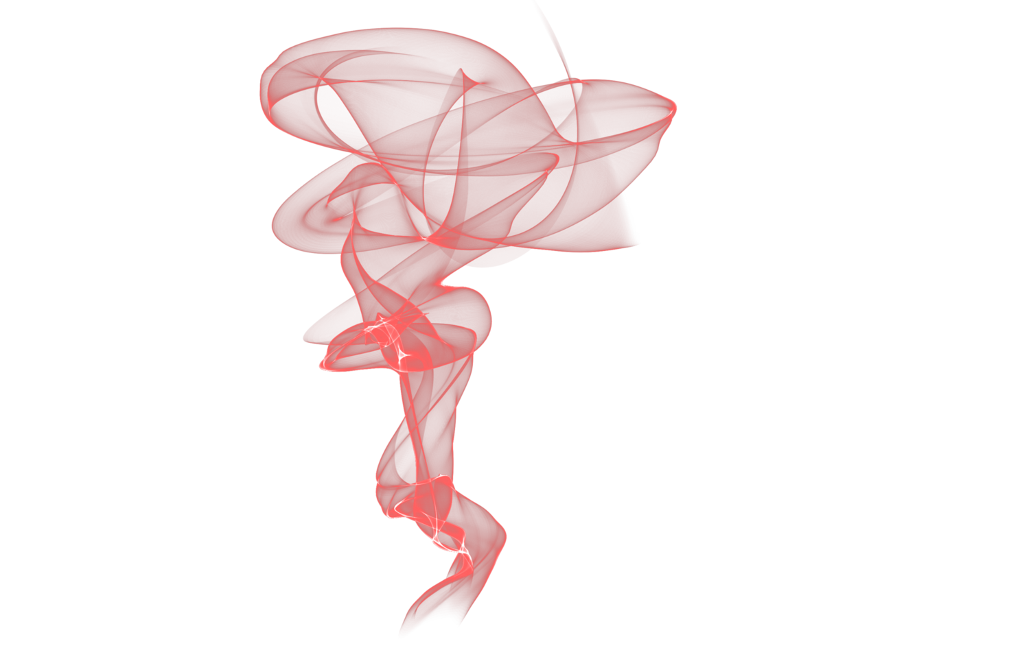 fondo transparente de llama de humo de color rojo abstracto, diseño de fondo aislado que fluye de onda colorida png