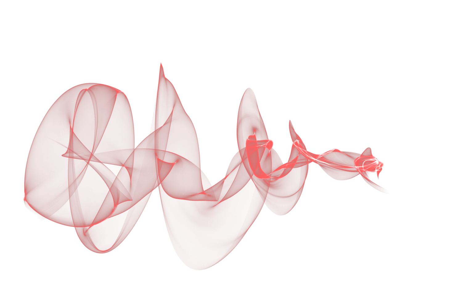 abstrakt röd Färg rök flamma transparent bakgrund, färgrik Vinka strömmande isolerat bakgrund design png